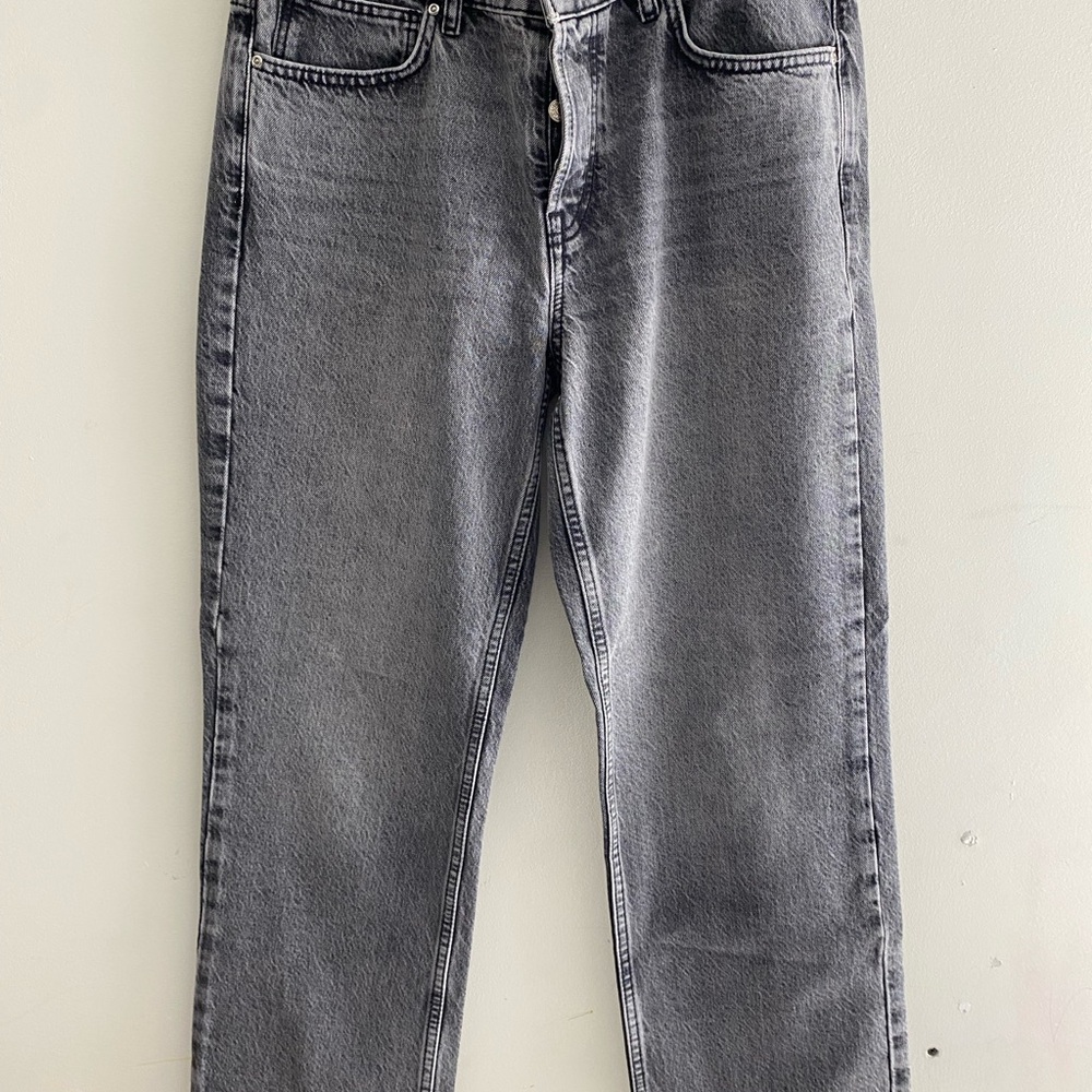 Zara Mid-Rise Straight Leg Jean